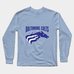 Retro Baltimore Colts Football Long Sleeve T-Shirt